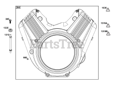 Briggs & Stratton 613377-0001-E1 - Briggs & Stratton Horizontal Engine Blower Housing Group