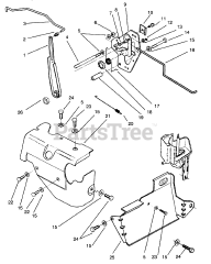 Toro 72041 (244-H) - Toro Yard Tractor (SN: 039000001 - 039999999) (1993) Governor Linkage  Cover Assembly