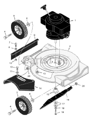 Murray 20101x92A - Murray 20" Walk-Behind Mower (1997) Mower Housing Assembly