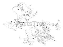 Gravely 992077 (PM 144Z) - Gravely Pro-Master 44" Zero-Turn Mower, 19hp Kawasaki (SN: 000500 - 003999) Deck Lift And Motors To Pump Circuits