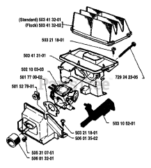Husqvarna 45 - Husqvarna Chainsaw (1988-02) Air Filter/Carburetor