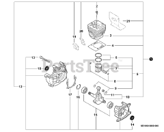 Echo EDR-260 - Echo Reversible Engine Drill (SN: E01807001001 - E01807999999) Engine, Short Block -- SB1060