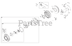 Briggs & Stratton 356447-3538-B5 - Briggs & Stratton Horizontal Engine Flywheel, Ignition, and Starter Group