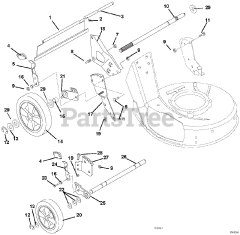 Ariens 911165 (LM 21 SW) - Ariens 21" Self-Propelled Walk-Behind Mower, Kohler, CARB (SN: 000101 & Above)