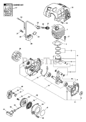 Echo SHR-210 - Echo Power Sprayer Engine, Crankcase, Cylinder Cover, Ignition, Starter