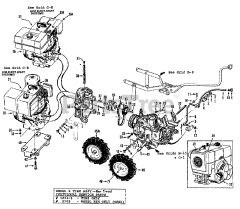 Troy-Bilt 12089 - Troy-Bilt Horse Rear-Tine Tiller (SN: 120890100101 & Above) WHEEL SPEED LEVER, BELT DRIVE, ENGINE &amp; WHEELS