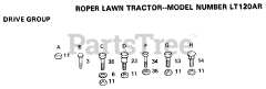 Electrolux/AYP LT 120 AR - Electrolux/AYP Lawn Tractor HARDWARE (DRIVE GROUP)