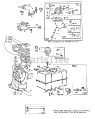 Toro 38150 (826) - Toro Snow Thrower (SN: 007000001 - 007999999) (1987) Engine Briggs  Stratton Model No. 190406-3054-01 (continued)