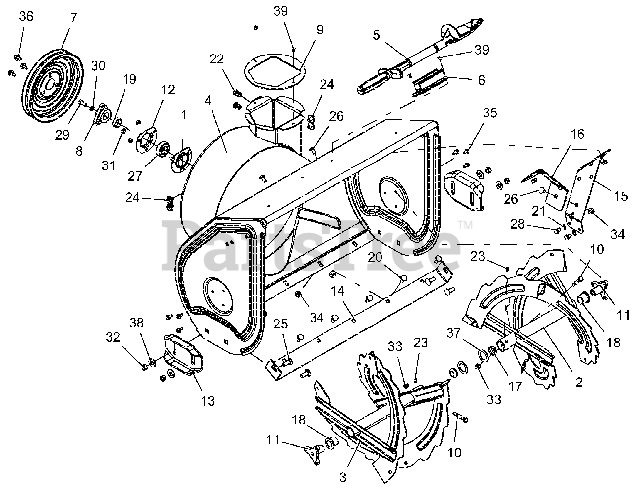 Ariens 921023 Ariens Deluxe 28" Track Snow Blower, Briggs & Stratton