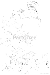 Poulan PO 15538 LT (960120068-06) - Poulan Lawn Tractor (2009-11)