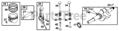 Briggs & Stratton 171432-1111-01 - Briggs & Stratton Horizontal Engine Piston Group, Crankshaft