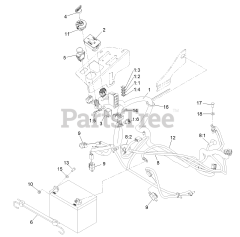 Exmark PNS651KA483 - Exmark 48" Pioneer S-Series Zero-Turn Mower, Kawasaki FR651V (SN: 314000000 - 314999999) (2014) Electrical Assembly