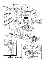 Lawn-Boy 1920 - Lawn-Boy Snow Thrower (SN: 400000001 - 499999999) (1964) Model C-76 Engine Parts List