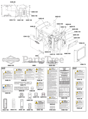 Briggs & Stratton 040674-00 - Briggs & Stratton 20kW Home Standby Generator with 100 Amp ATS Decals Group