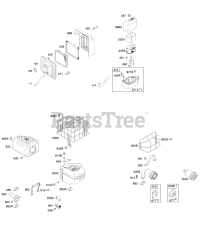 Briggs & Stratton 110412-0127-E1 - Briggs & Stratton Horizontal Engine Air Cleaners, Mufflers