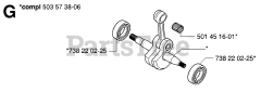 Husqvarna 55 RANCHER - Husqvarna Chainsaw (SN: 20060600001 - 20070500000) CRANKSHAFT