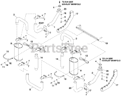 Generac QT07068JNAN - Generac 70kW Home Standby Generator (SN: 5775758 - 5775758) (2010) Muffler 5.4L/6.8L Cpl Exhaust C3(0F3601)
