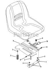 Cub Cadet RZT-50 (17WI2ACP056) - Cub Cadet 50" RZT Zero-Turn Mower, Kawasaki (2010) Seat Adjustment