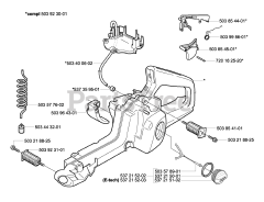 Husqvarna 357 XP - Husqvarna Chainsaw (2005-02) Rear Handle / Tank