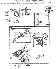 Electrolux/AYP 7177 A89 - Electrolux/AYP Lawn Tractor (1998) ENGINE-BRIGGS AND STRATTON