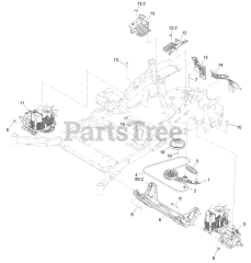 Exmark LZX940EKC606T0 - Exmark 60" Lazer Z X-Series Zero-Turn Mower, Kohler ECV940 (SN: 316000000 - 399999999) (2016) Hydraulic Assembly