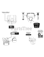 Yard Machines 21AA40M7752 - Yard Machines Tiller (2015) Label Map