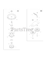 Cub Cadet 032 (190-032-101) - Cub Cadet 42" Snow Thrower Attachment Spindle &amp; Pulley 2007 &amp; 2008