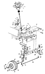 White Outdoor LT-125 (136L691F190) - White Outdoor 38" Lawn Tractor (1996) Steering Assembly