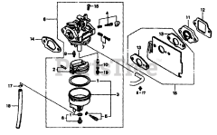 Craftsman 580.762010 (1054-0) - Craftsman 2,000 PSI Pressure Washer Carburetor