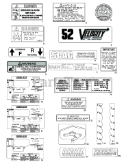 Scag STTII-61V-26CH-EFI - Scag Turf Tiger II 61" Zero-Turn Mower, 26hp Kohler (SN: P1700001 - P1799999) REPLACEMENT DECALS AND INFORMATION PLATES 1