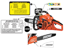 Echo CS-490 - Echo Chainsaw (SN: C34413001001 - C34413999999)