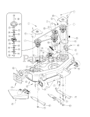 Cub Cadet LT 1046 (13AP11CH710) - Cub Cadet 46" Lawn Tractor (2007 & Before) Mower Deck 46 inch 618-04123B spindle