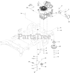 Toro 74054 (4000) - Toro 60" Z Master Zero-Turn Mower (SN: 418030240 - 418290391) Engine, Clutch and Muffler Assembly