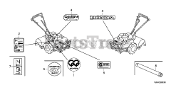 Honda FRC800 K1 A (FAHJ) - Honda 20" Tiller, Made in Japan (SN: FAHJ-1100001 - FAHJ-9999999) LABEL + TOOL