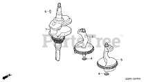 Honda GXV340 UA2 DX3 (GJAMA) - Honda Engine, Made in USA (SN: GJAMA-1000001 - GJAMA-9999999) CRANKSHAFT