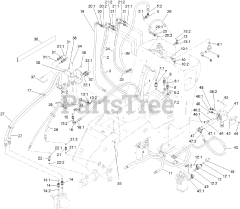 Toro 23208 G (STX-26) - Toro Stump Grinder (SN: 316000001 - 316999999) (2016) Hydraulic Hose Routing Assembly
