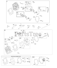 Briggs & Stratton 13H337-0118-B8 - Briggs & Stratton Horizontal Engine Cylinder Head, Valve Gasket Set