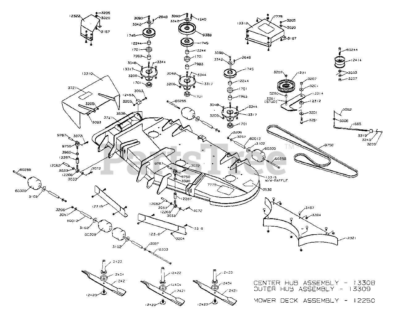 Dixon ZTR 8025 - Dixon Zero-Turn Mower (2002) MOWER DECK 60" Parts