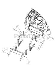 Cub Cadet 59A30022 (59A30022150) - Cub Cadet Power Assist Triple Bagger att Grass Catcher Mount
