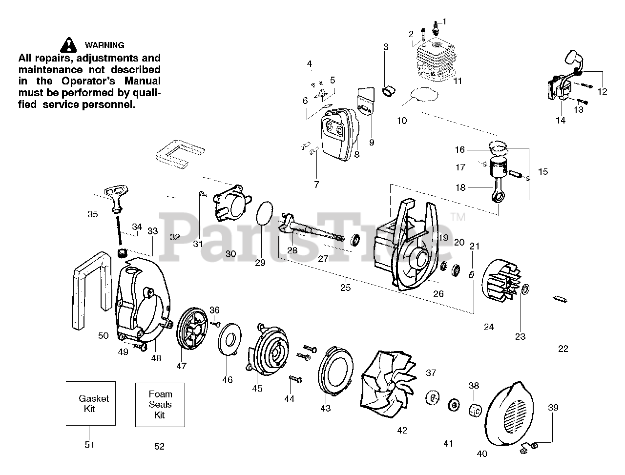 Weed Eater WT 200 - Weed Eater Wildthing Blower (Type 1) Engine