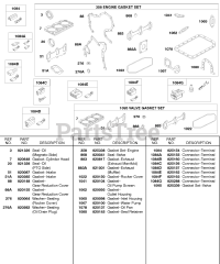 Briggs & Stratton 584447-0205-E2 - Briggs & Stratton Horizontal Engine Engine/Valve Gasket Sets, Terminal Connectors