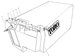Toro 22172 - Toro Recycler Walk-Behind Mower (SN: 230000001 - 230999999) (2003) Grass Bag Assembly No. 99-2535