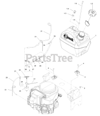 Exmark TTS600GKA523E0 - Exmark 52" Turf Tracer S-Series Walk-Behind Mower, Kawasaki (SN: 402082300 - 404314158) (2018) Fuel Assembly