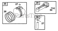 Briggs & Stratton 12S802-0892-01 - Briggs & Stratton Vertical Engine Piston Grp