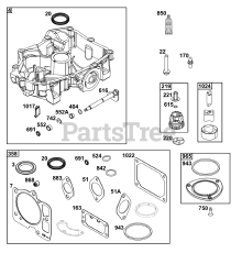 Briggs & Stratton 49E877-0019-B5 - Briggs & Stratton Vertical Engine Crankcase Cover/Sump Group