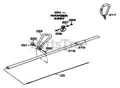 Green Machine 2130 - Green Machine String Trimmer Drive Shaft and Handles