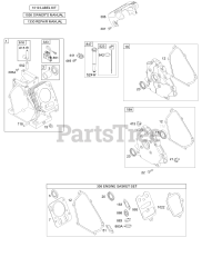 Briggs & Stratton 128432-0116-E1 - Briggs & Stratton Horizontal Engine Crankcase Cover/Sump, Cylinder, Kits/Gaskets - Engine, Oil
