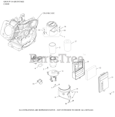 Kohler CH440-3264 - Kohler Command PRO Engine, Basic Version, 14hp, 10.5kW 10 Air Intake