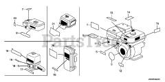 Honda GX270 UT QXU (GCAJT) - Honda Engine, Made in Thailand (SN: GCAJT-1000001 - GCAJT-9999999) LABEL