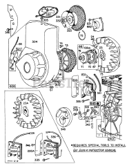 Briggs & Stratton 100202-0280-XX - Briggs & Stratton Horizontal Engine Blower Hsg,Flywheels,Rewinds